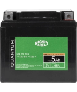 MAGNETI MARELLI BATTERIA MOTO E SCOOTER  TECNOLOGIA 5AH 12V 65A AGM SIGILLATA POLO POSITIVO DESTRO